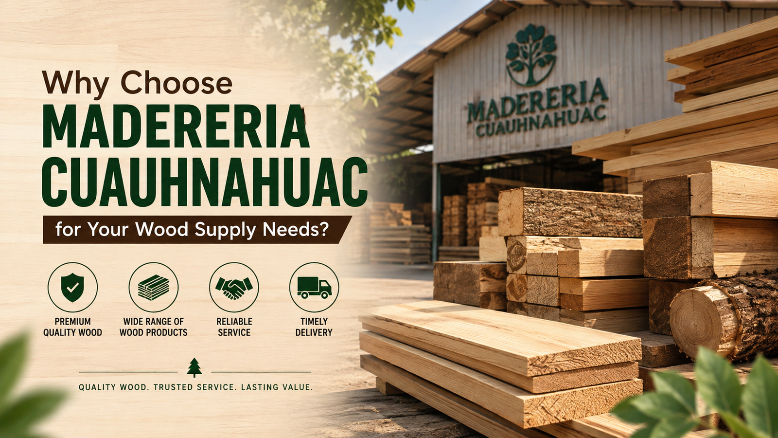 Why Choose Madereria Cuauhnahuac for Your Wood Supply Needs?